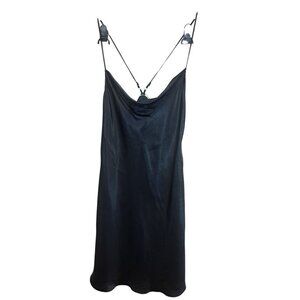 Gilligan & O'Malley Black Slip Dress Sleepwear Womens Small Adjustable Straps